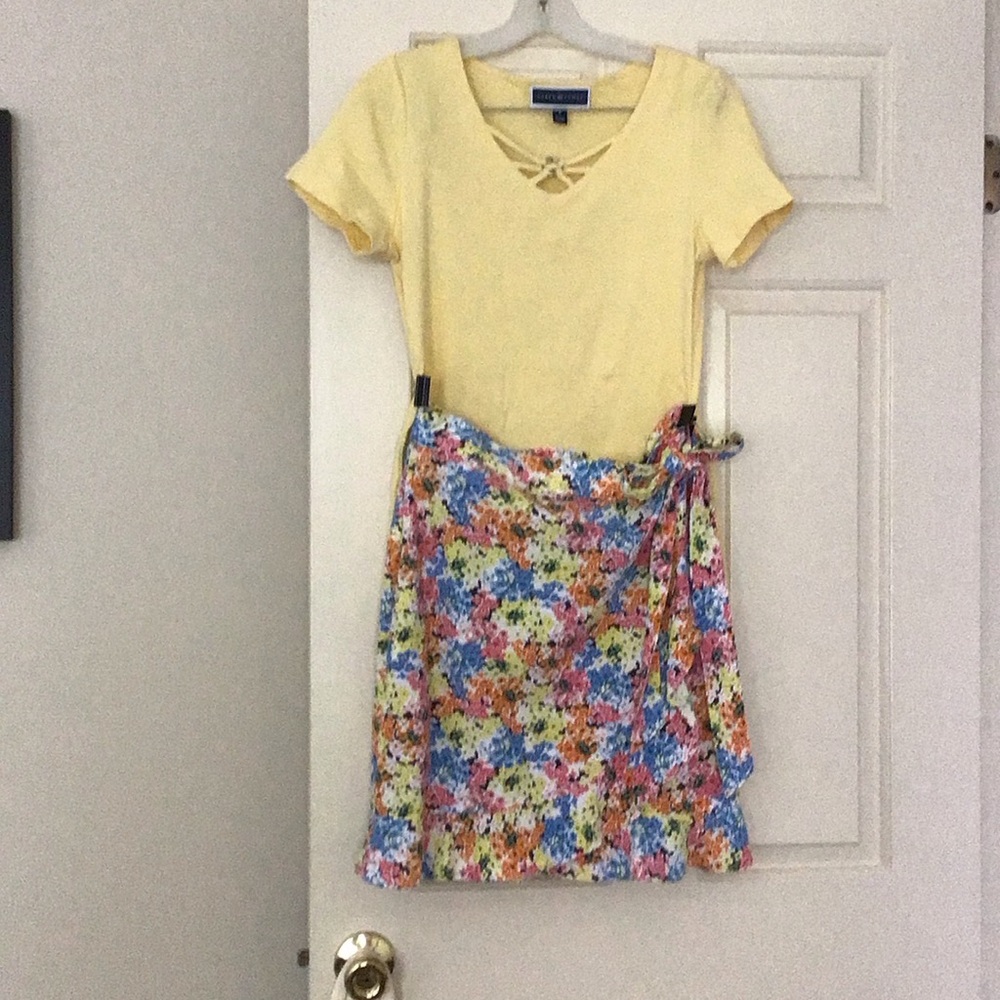 Loft cotton wrap skirt